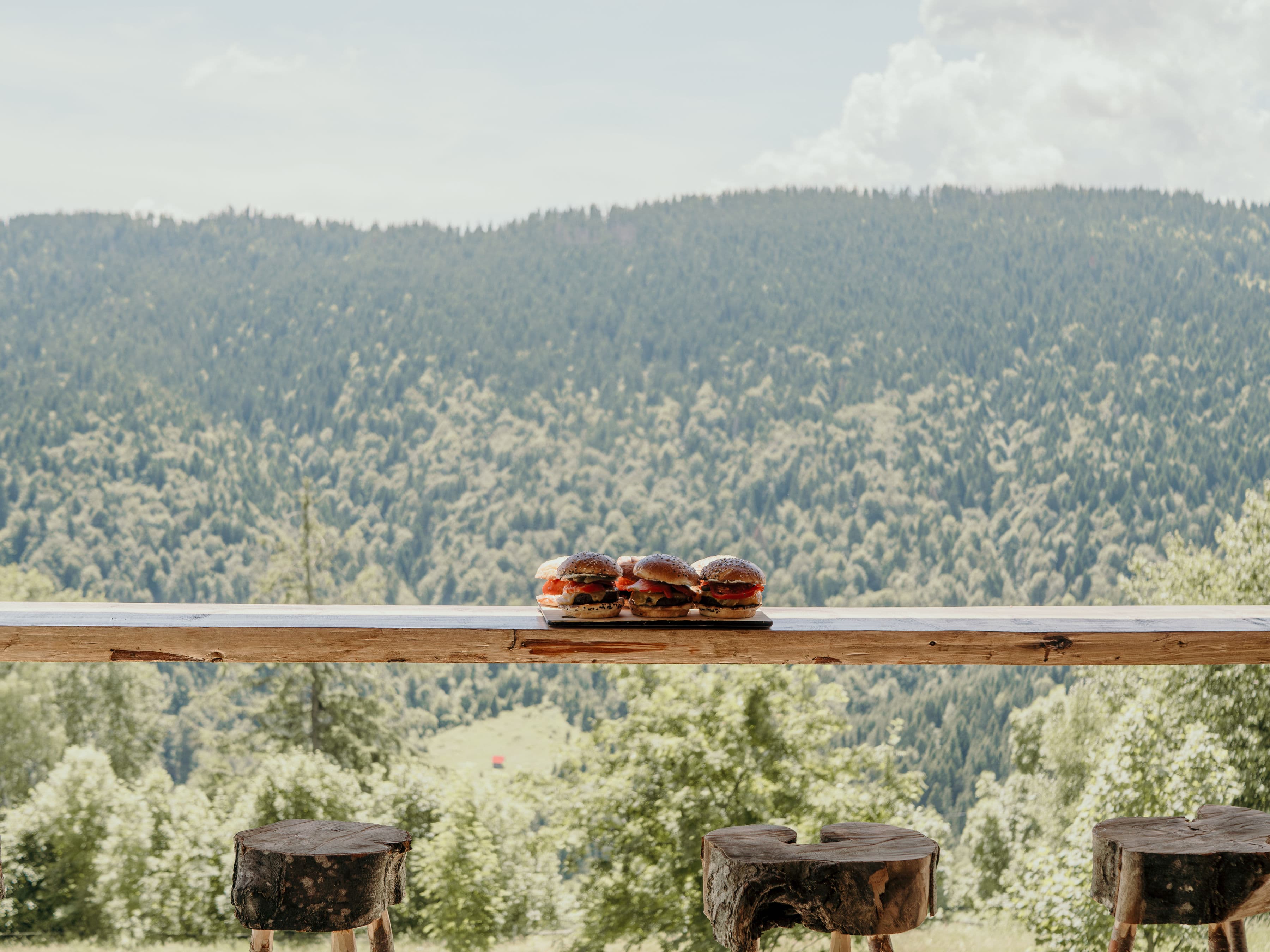 food serving on the terrace