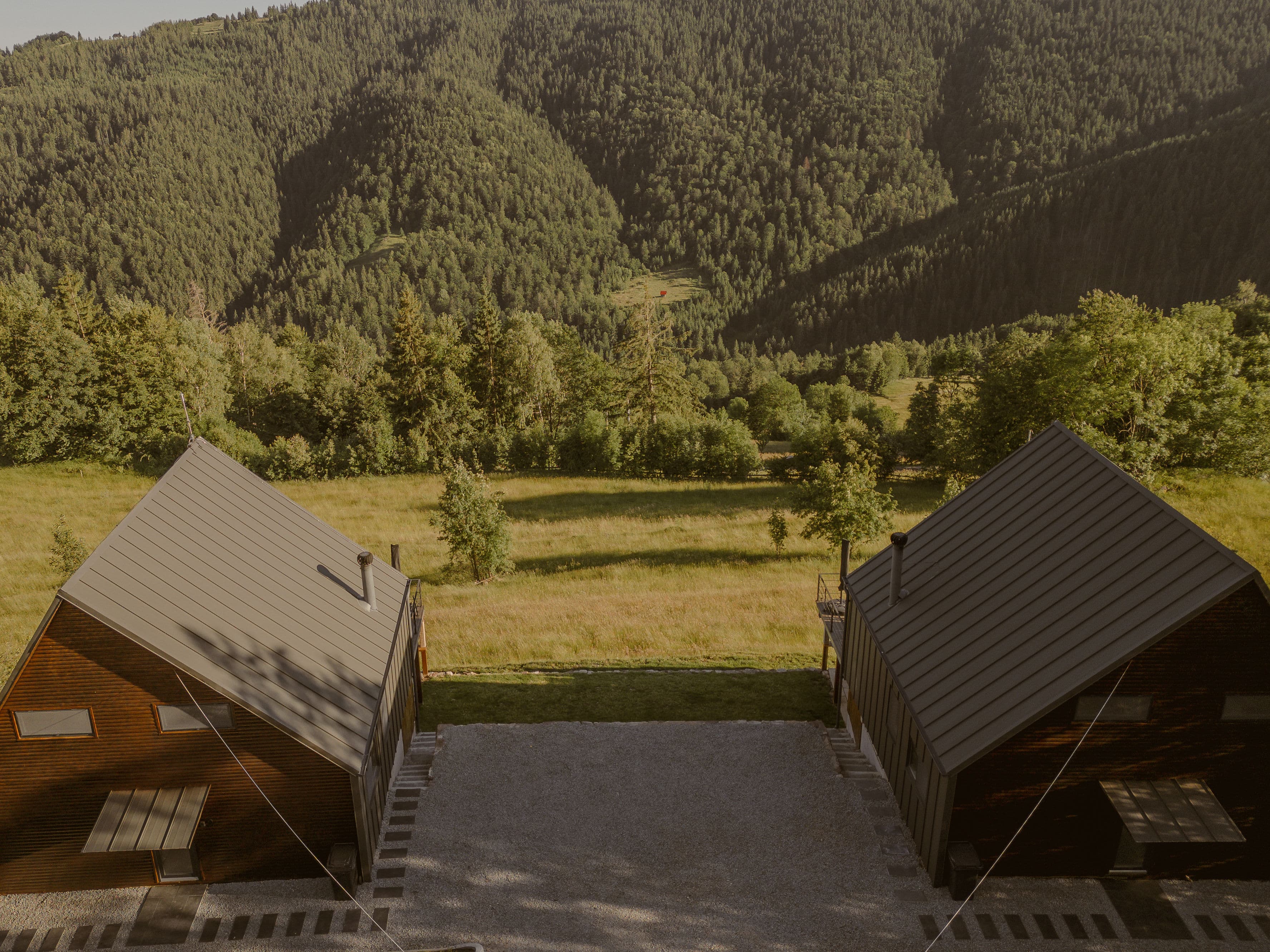 Both cabins front view