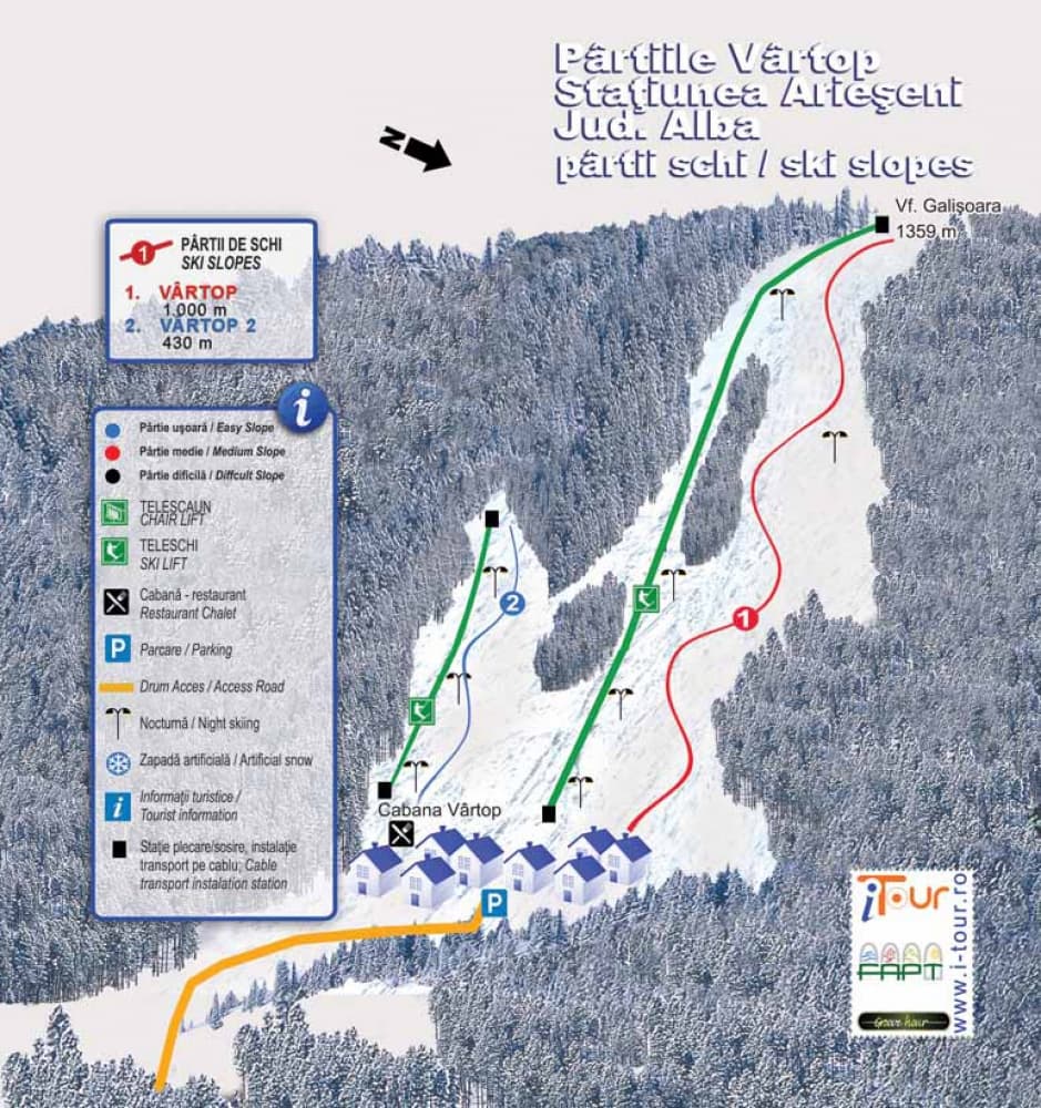 Ski slope routes