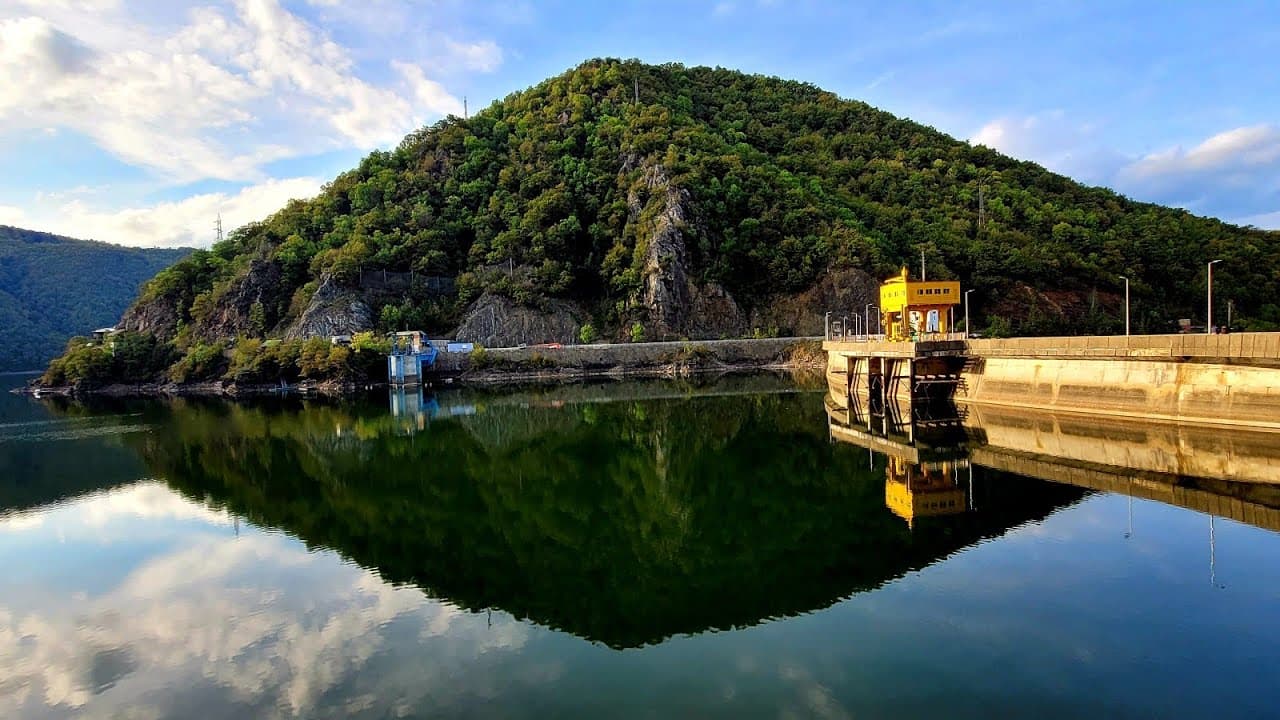 Aerial view of the lake
